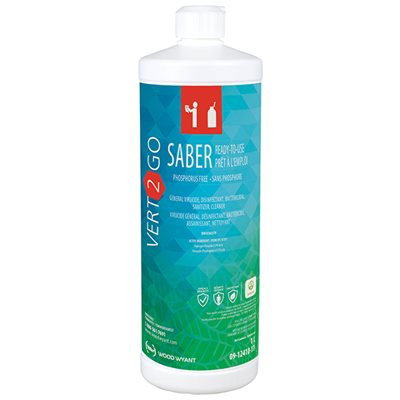 Savon désinfectant et assainisseur pour surface (Saber Vert 2 Go)